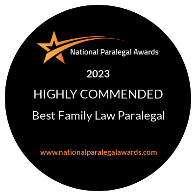 highly commended award for Best family Law Paralegal at the National Paralegal Awards