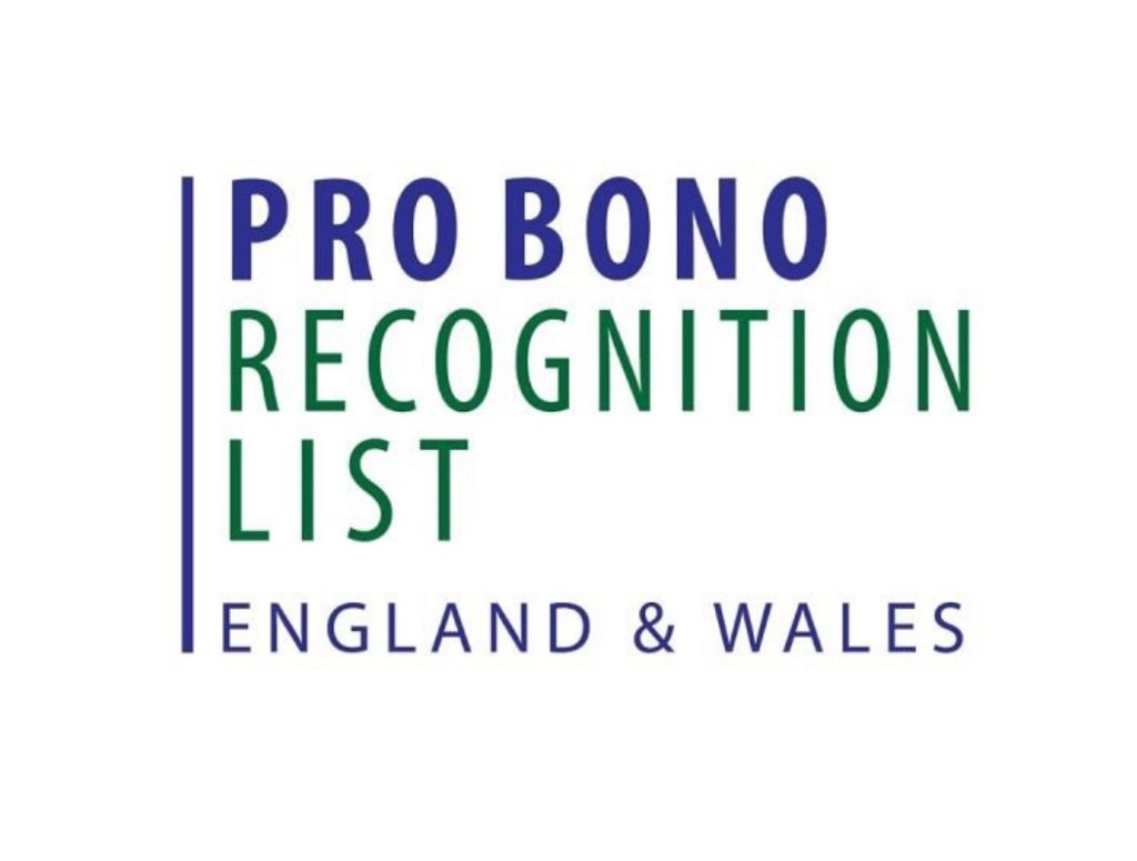 Pro Bono Recognition List